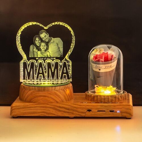 Lámpara musical de colores personalizada de Bluetooth para mamá