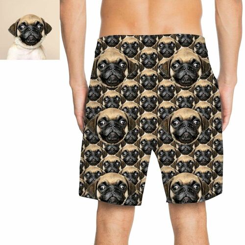 Custom Face Men's Beach Shorts for Dad