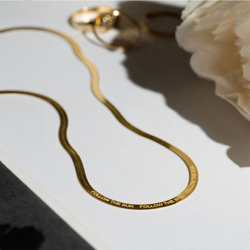Custom Snake Engraved Necklace