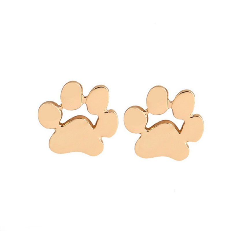 Customized Paw Print Earrings Dainty Stud Earrings for Pet Lovers