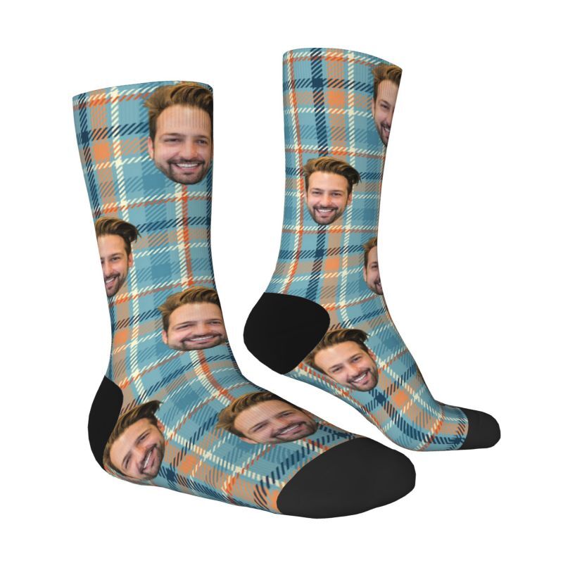 Personalized Face Socks Christmas Element Socks