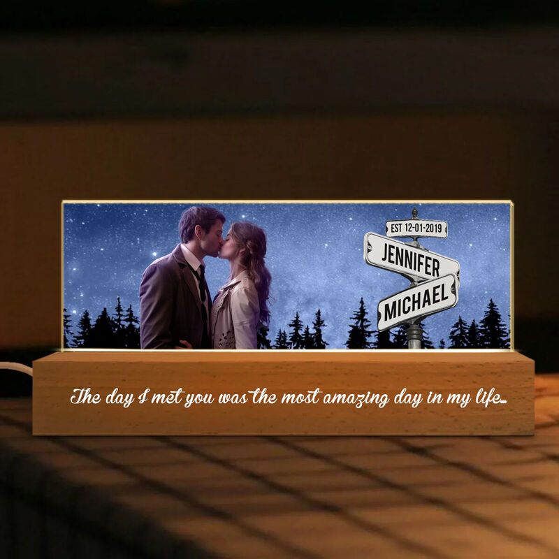 Personalized Name Night Light Star Sky Background Design Romantic Gift for Couples