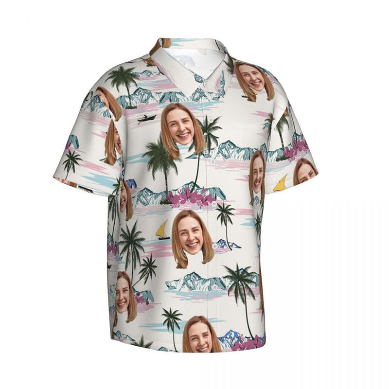 Chemises hawaïennes personnalisées avec photos personnalisées pour les couples Cadeaux de vacances à la plage