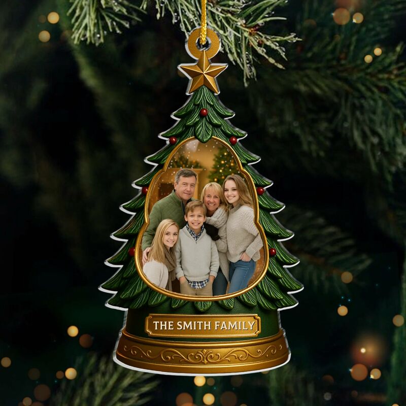 Adornos navideños personalizados con fotos personalizadas como regalo para tu familia