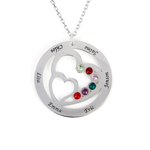 "Forever in My Heart" Personalized Necklace With Birthstone