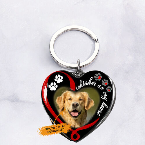 "Whishes on My Heart" Photo Keychain