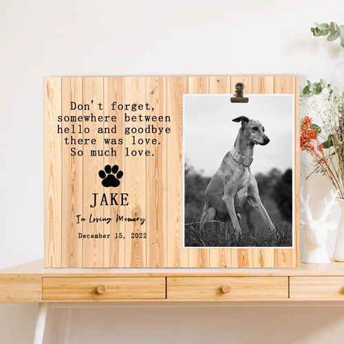 Personalized Pet Picture Frame Dog Memorial Frame for Friends