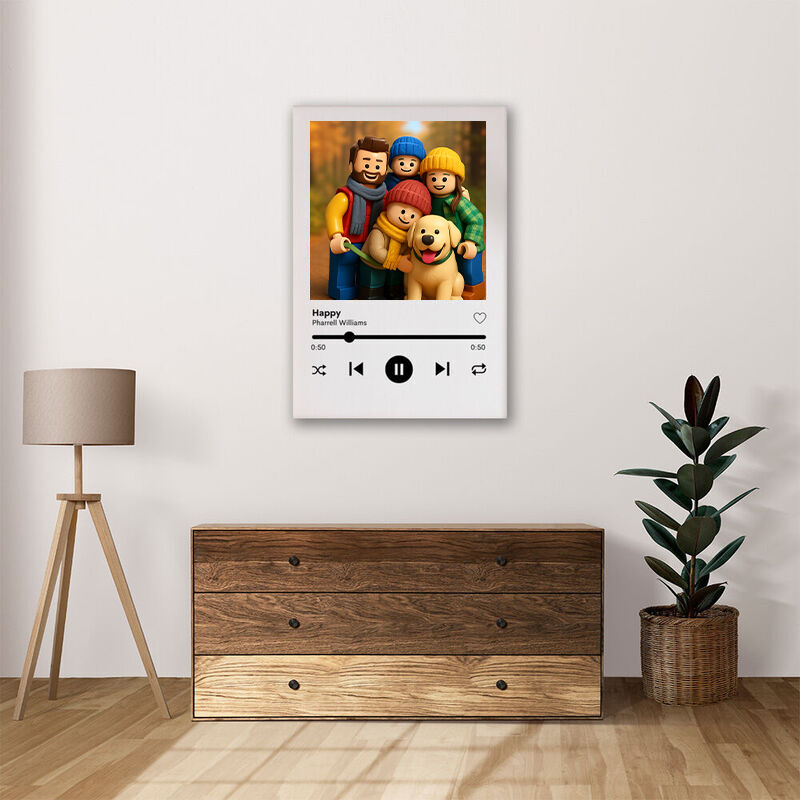 Cadre photo personnalisé en toile avec texte personnalisé Cadeau créatif pour votre amour