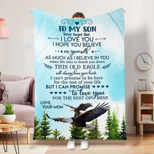 Personalized Love Letter Blanket to Dear Son from Mom