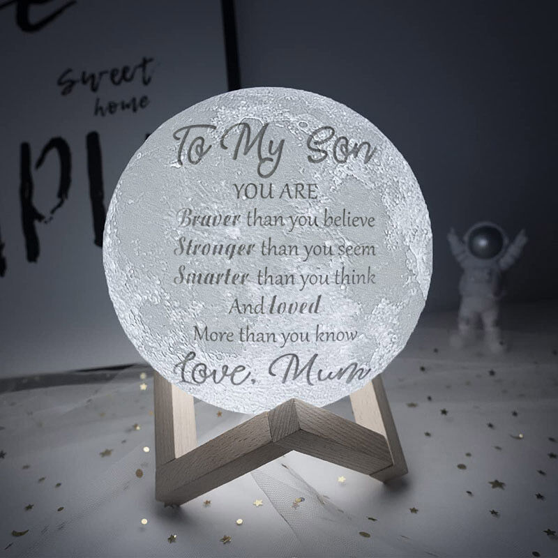 Touch 2 Colors-Love Letter Moon Lamp Warm Gift from to Son