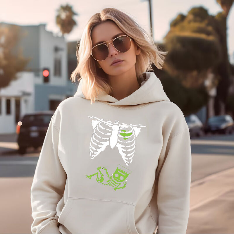 Fashionable Hoodie with Leisurely Ghost Pattern Simple Gift for Halloween