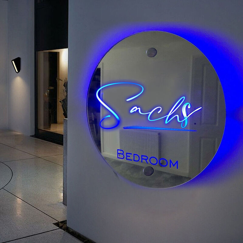 Personalized Led Mirror Light Customized Name Warm Gift For Family