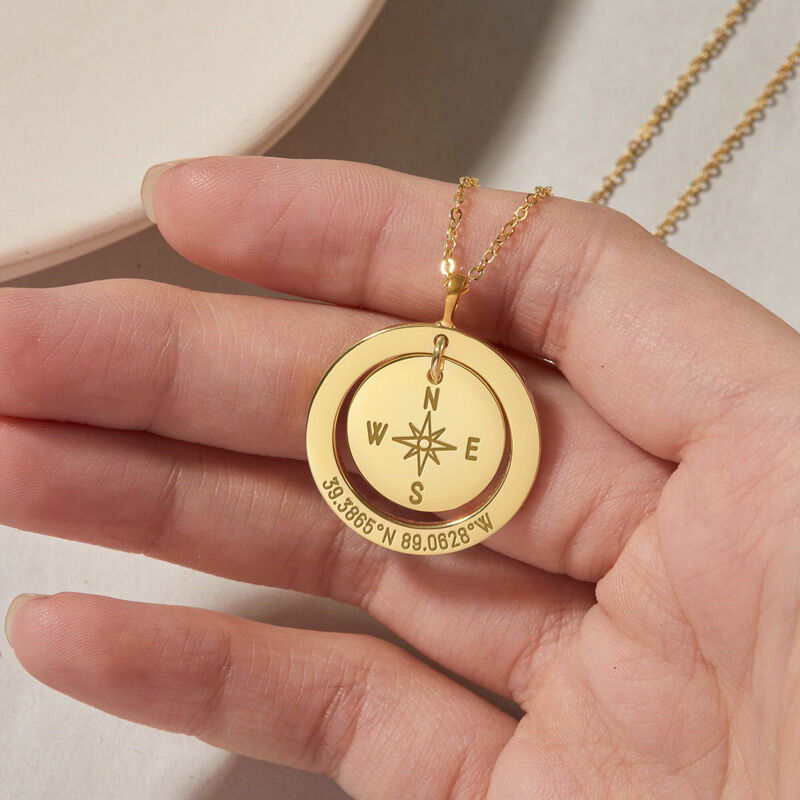 Aangepaste coördinaten ketting lengtegraad lengtegraad sieraden afstuderen cadeau voor jubileum