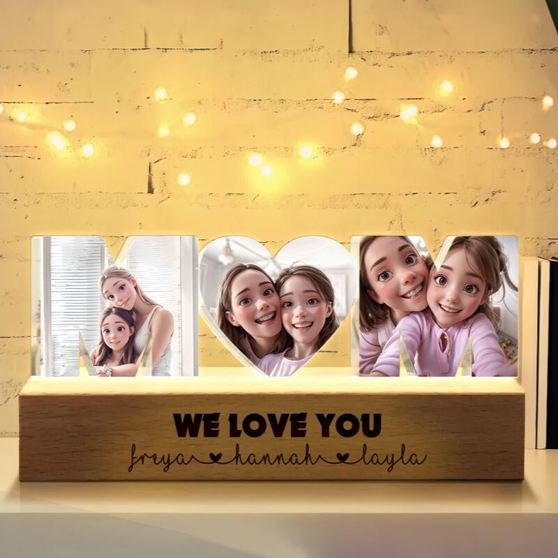 Personalized Cartoon Style Mom Photo Light Gift for Mother's Day