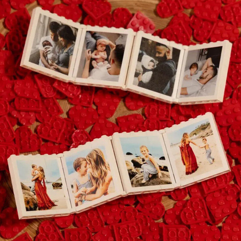 Personalised Folding Photo Building Blocks Fun Gift for Father's Day