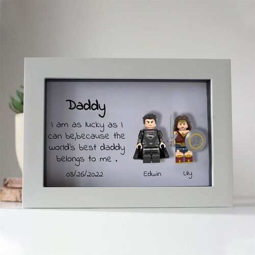 "You Will Always Be The Only Superhero in My Heart" Personalised Superhero Frame White