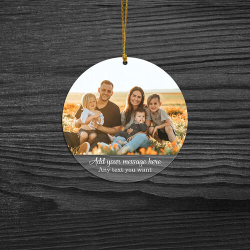 Decorazioni Natalizi per Albero Personalizzati con Foto e Nome della Famiglia