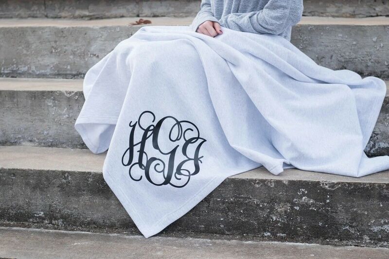 Personalized Monogram Name Blanket Simple Gifts for Family