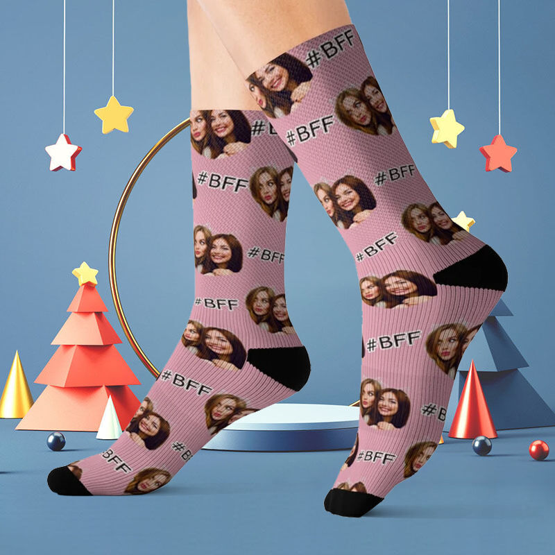 Calcetines con foto de cara personalizada de regalo para amigo