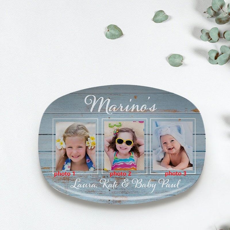 Custom Name and Picture Plate Perfect Present for Grandparents
