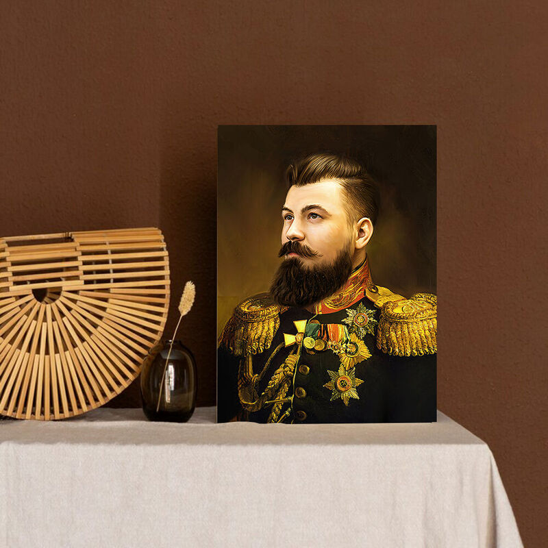 "The General" Customized Head Photo Vintage Royal Portrait
