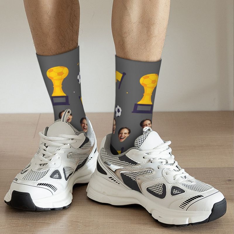 Calcetines personalizados con diseño de rugby Añadir foto para amigos