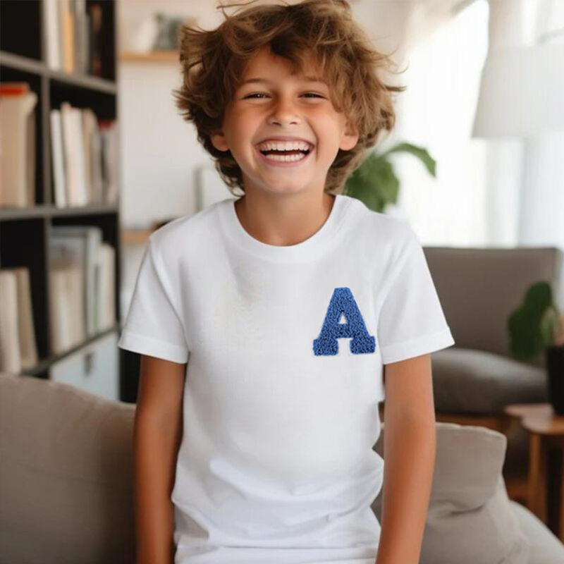 Personalized Children T-Shirt Custom Initials Simple Gift For Kids