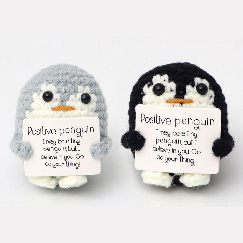 Handmade Crochet Positive Penguin Doll Beautiful Gift for Children