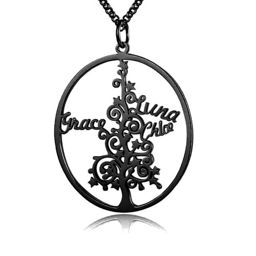 "Die Seele" Personalisierte Weihnachtsbaum Halskette mit Namen
