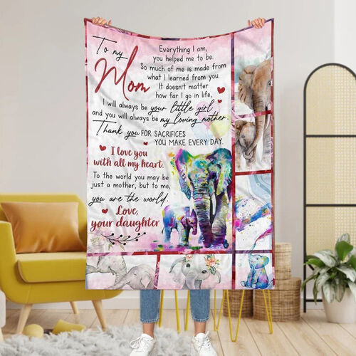 Personalized Love Letter Blanket to Mom from Daughter My Loving Mother