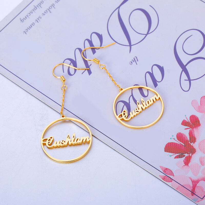 "You are My World" Drop Name Earrings