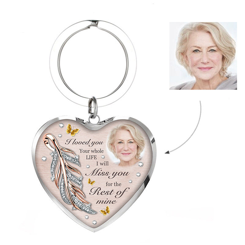 Personalized I Loved You Memorial Photo Keychain