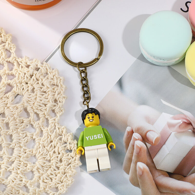 Gepersonaliseerde minifiguur sleutelhanger Leuk cadeau