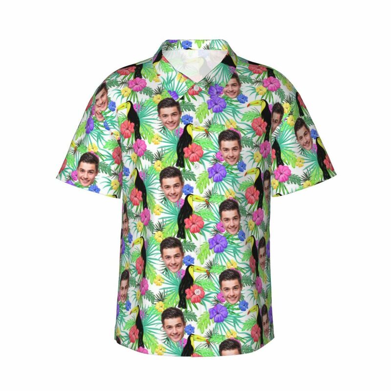 Custom Hawaiian Shirts Flowers Design Personalized Beach Shirt for Men