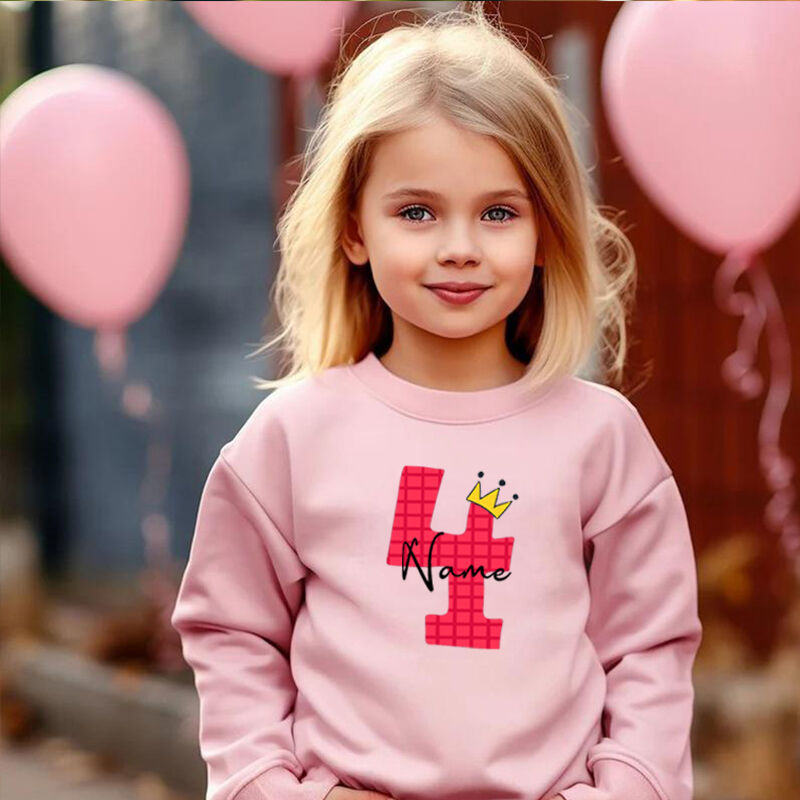 Personalized Kids Sweatshirts Customized Name And Age Birthday Gifts For Kids