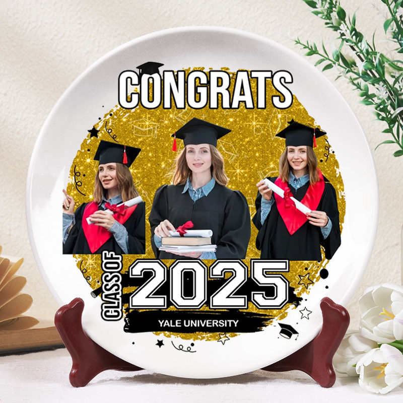 Personalized Picture Plate Beautiful Graduation Gift