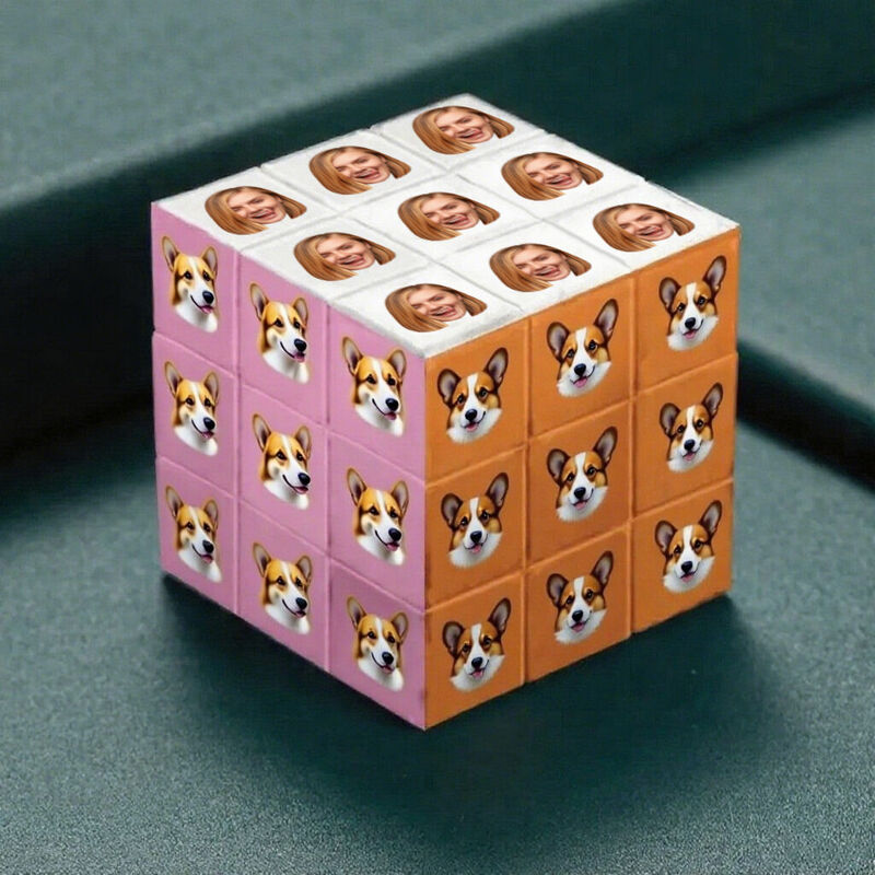 Rubik's Cube Photo Personnalisé Tête Personnalisée Cadeau Amusant Pour Amis