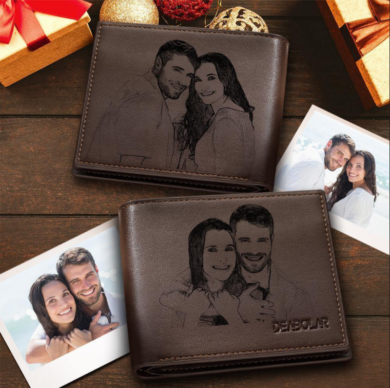 Custom Trifold Double Sided Photo Wallet-For Couple