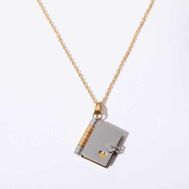 Personalized Lettering Book Necklace Heartwarming Valentine's Day Gift