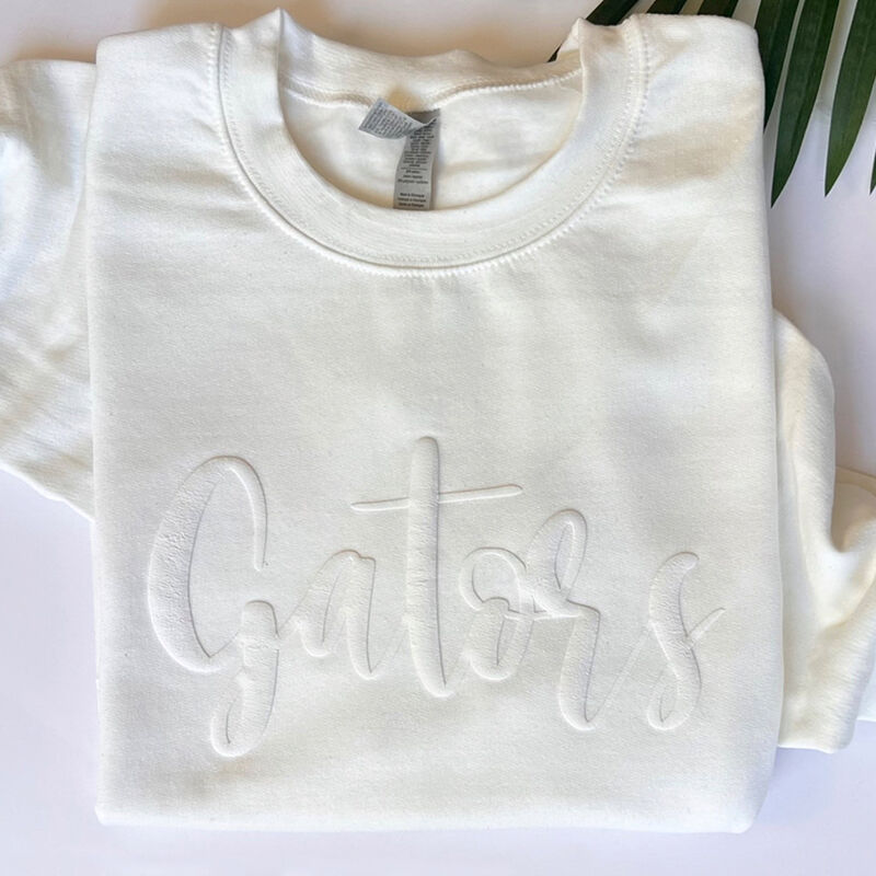 Personalized Sweatshirt Puff Print with Custom Words Team Cool Design Perfect Gift for Friends