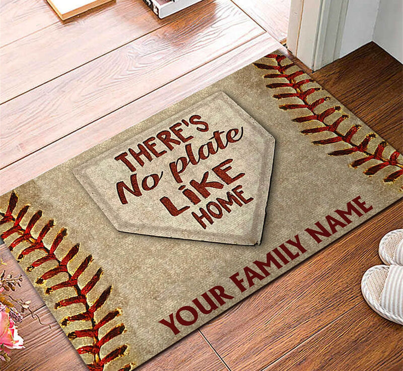 Personalized Baseball Floor Mat Warm Home Decor