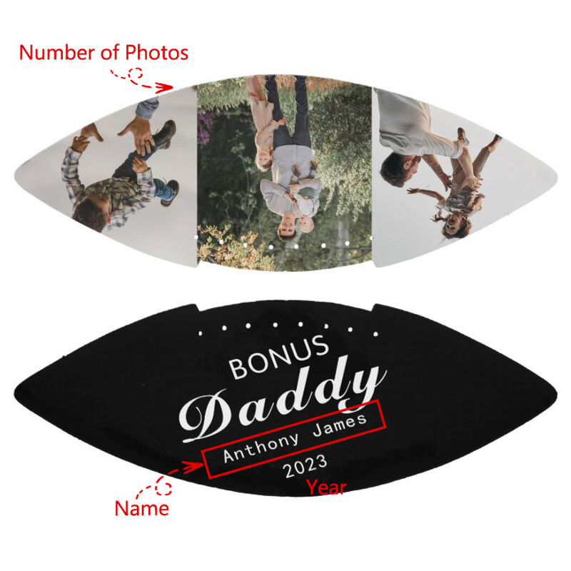 Customizable Football with Photo for Dad