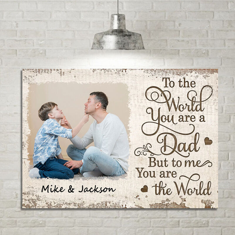 Personalized Picture Canvas Wall Art Simple Father's Day Present