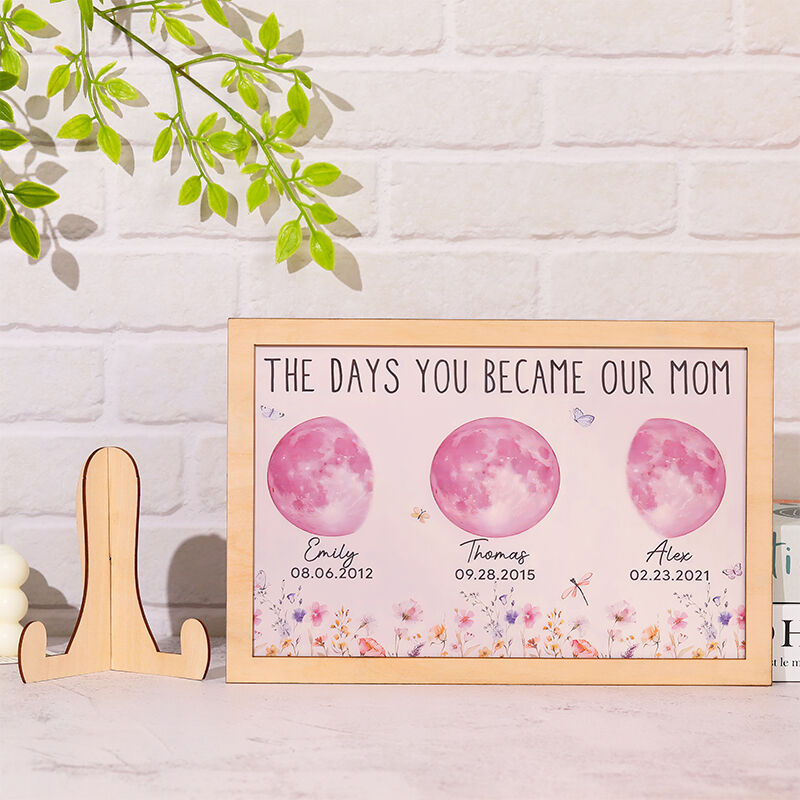 Personalized Moon Phase Photo Frame Beautiful Gift for Dear Mother