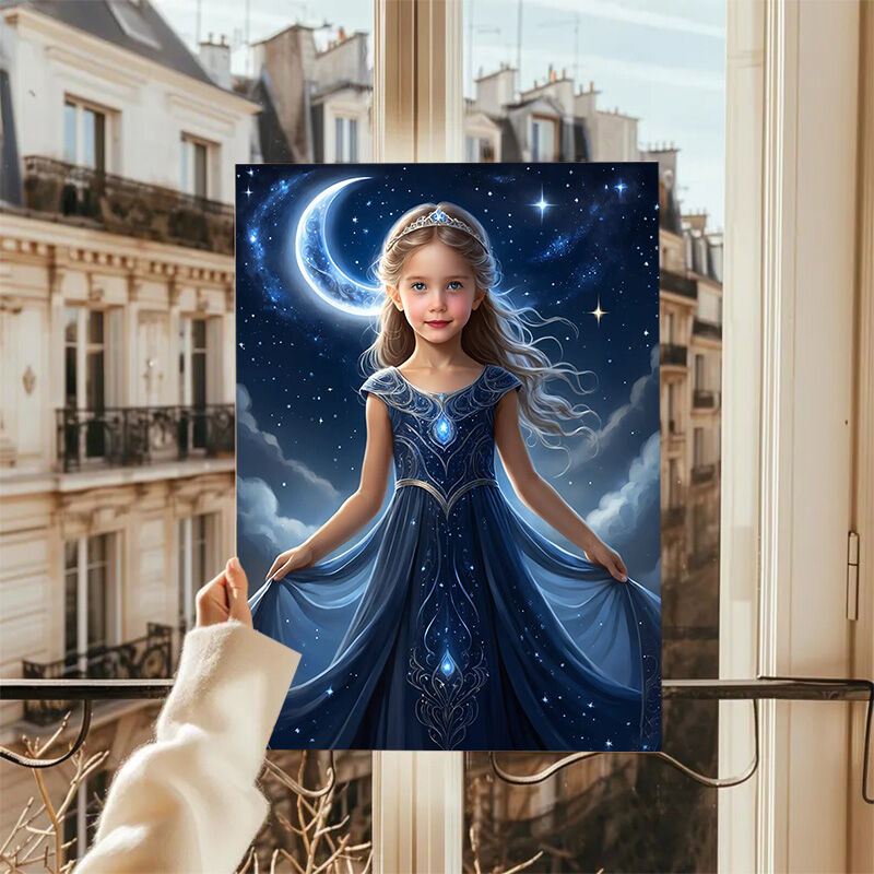 Portraits de princesse personnalisés avec échange de visage personnalisé Cadeau vivant pour la fille