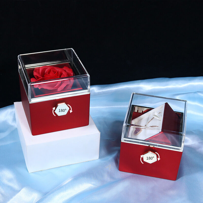 Creative Flip Rose Jewelry Box As A Valentine’S Day Gift For Wife
