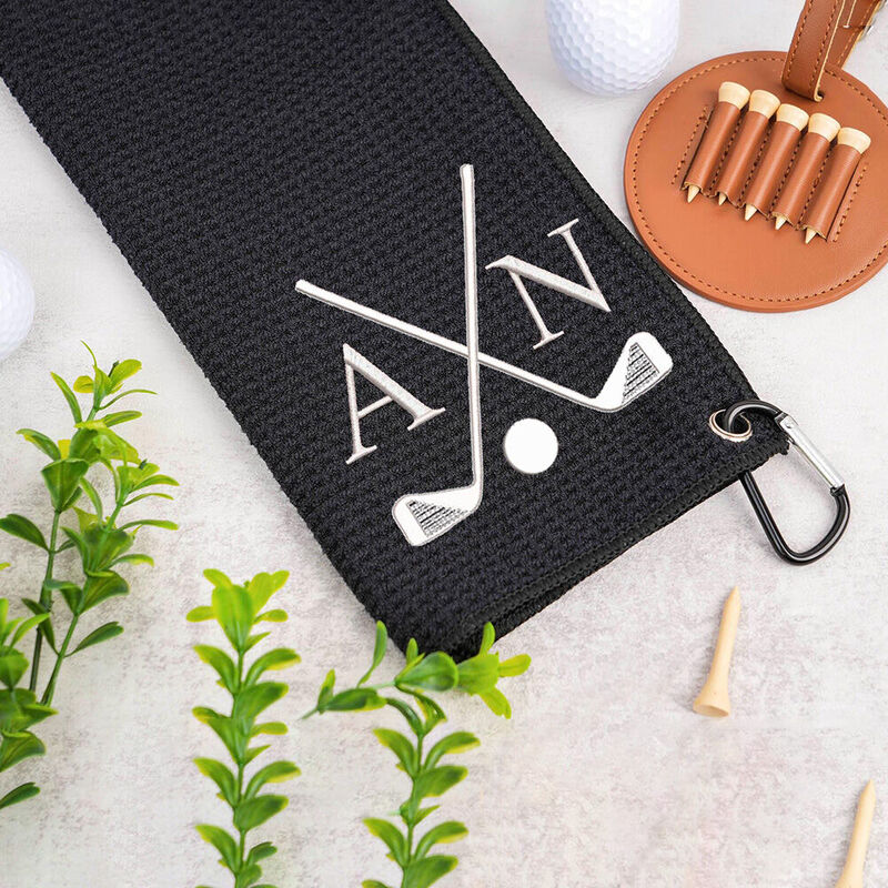 Personalised Golf Clubs Towel Add 2 Letters Golf Accessories Club Gift for Golfer