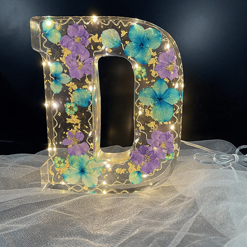 Personalized Resin Letter Lamp Warm Home Decoration Gift For Friends