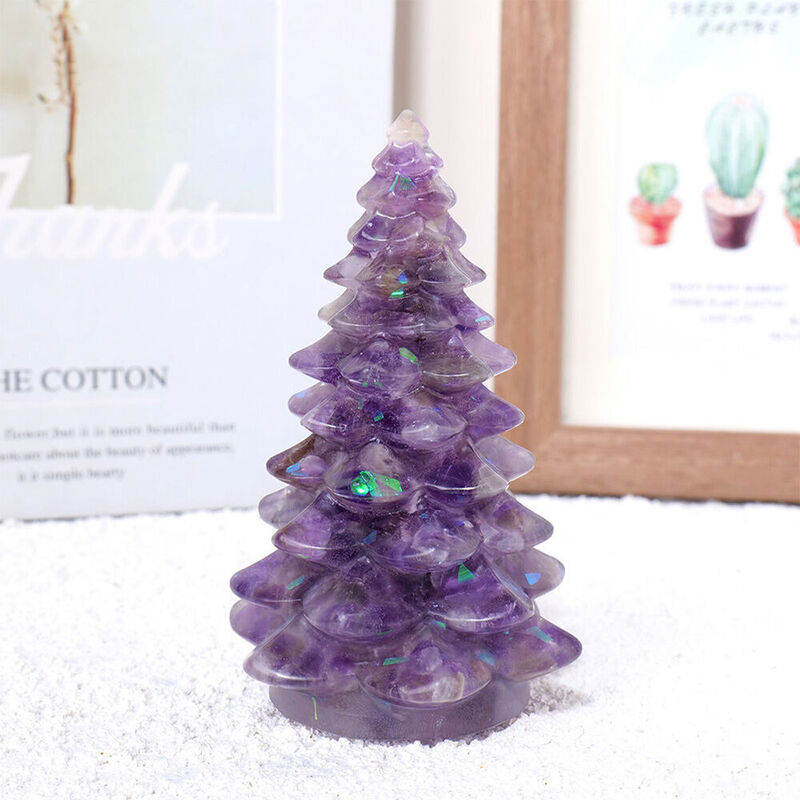Mini Kristallen Kerstboom Geluksboom Druipende Lijm Grind Kerstboom voor Kerstmis