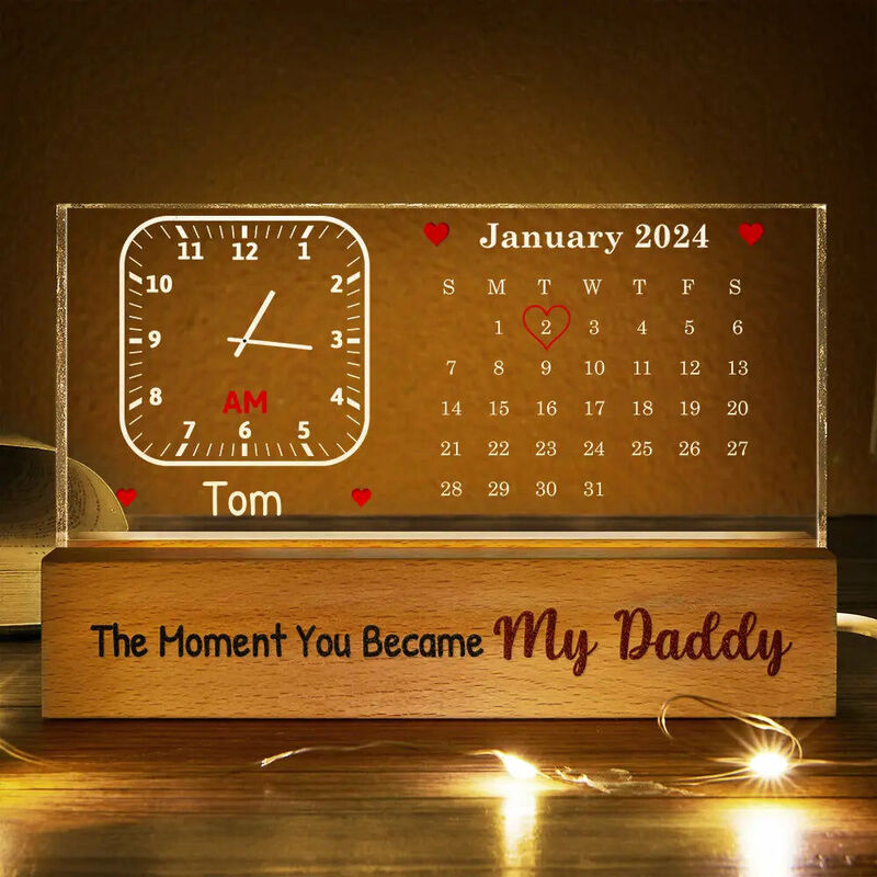 Personalized Led Light Custom Date And Clock Gifts For Mother's Day